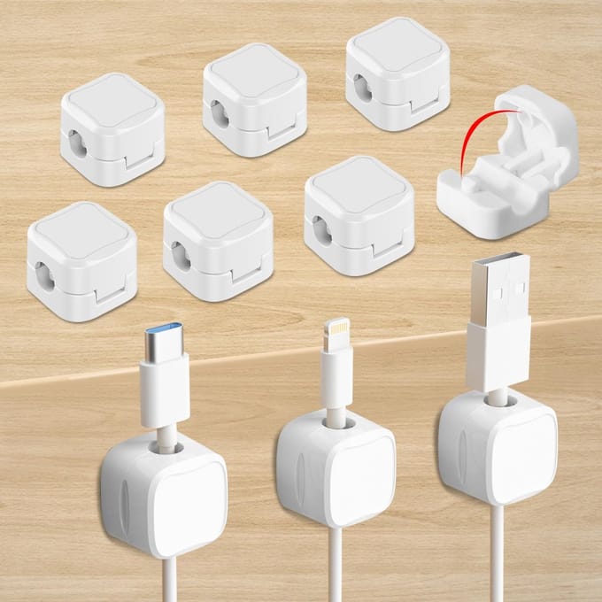 Dailygoods - Set van 10 Zelfklevende Kabelklemmen voor Kabelmanagement