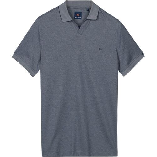 Baileys Polo Two-Tone No-Button Collar Indigo Blauw / male