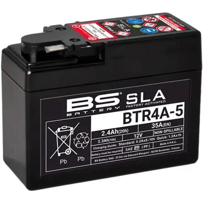 Fabrieksgeactiveerde motorfietsaccu BS Battery BTR4A-5