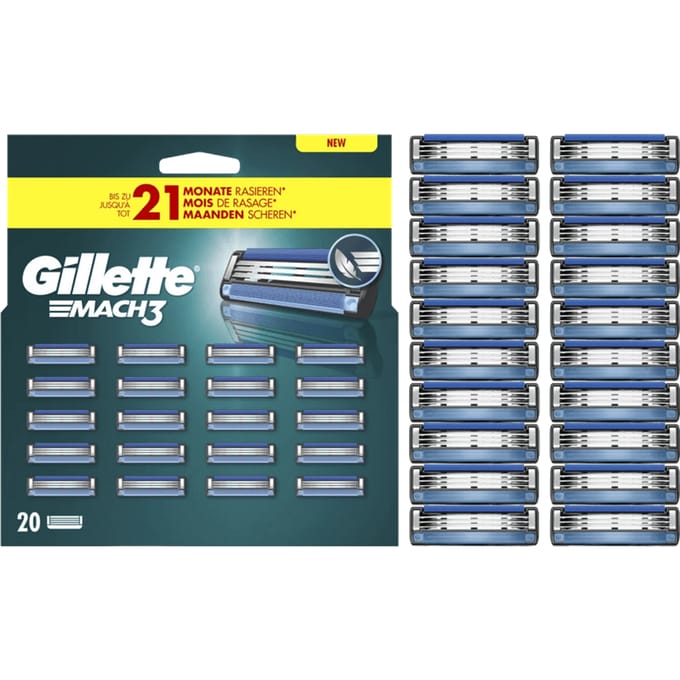 Gillette Mach3 Scheermesjes Bigpack 20 stuks