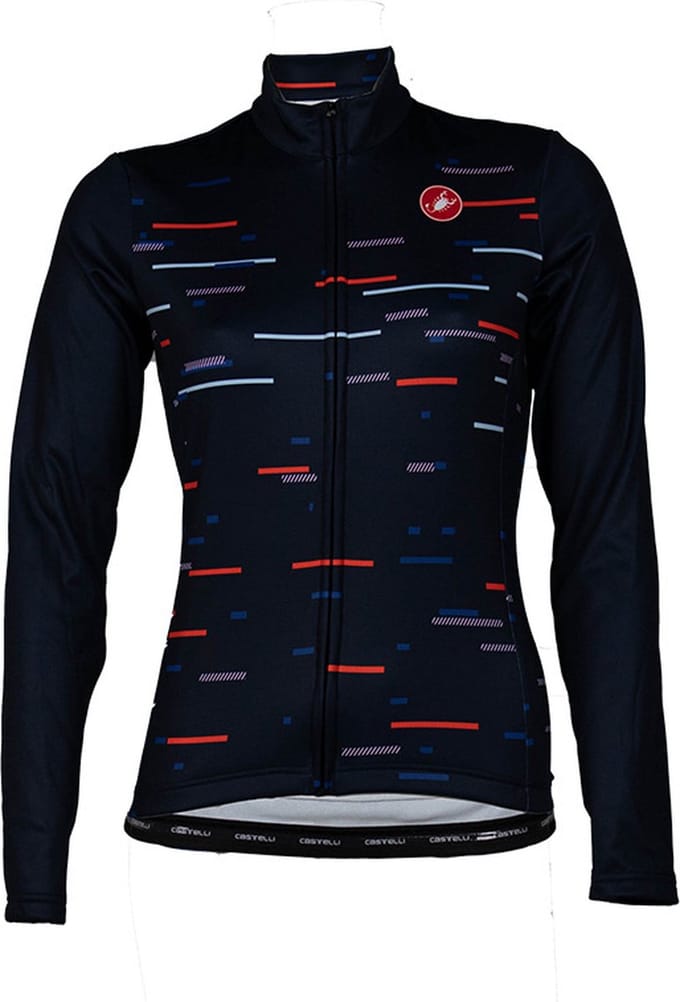 Castelli Fietsshirt lange mouwen Dames Blauw - THERMAL LS W JERSEY SAVILE BLUE-S