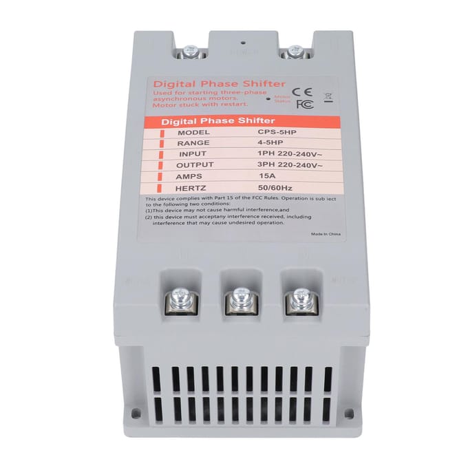 Convertisseur monophasé vers triphasé Convertisseur de phase numérique 4 à 5 chevaux 2,2 à 3,7 kW 220 ?240 VCA
