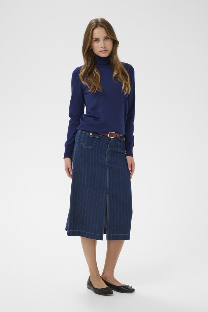 Saint Tropez J2046, MilaSZ Rollneck Pullover Dames Trui - Navy Peony
