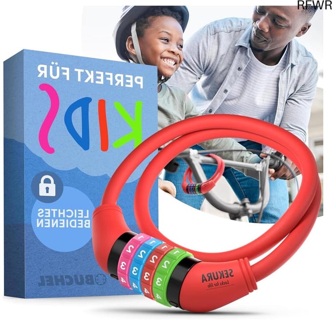 Kleurrijk Sleutelloos Kinderfietsslot met Combinatiecode