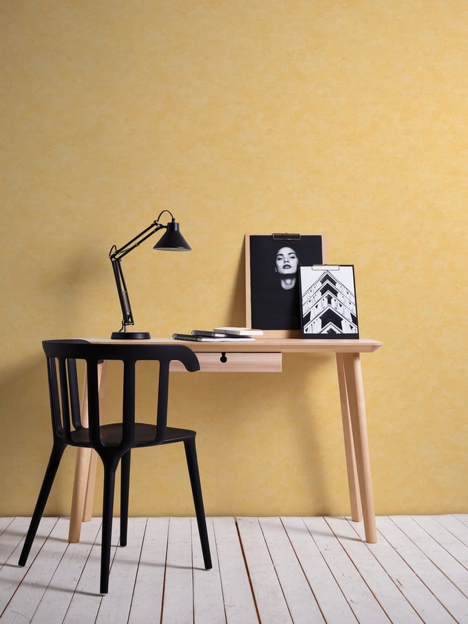 Patroon behang Behang slaapkamer Papiertapete Geel 992529