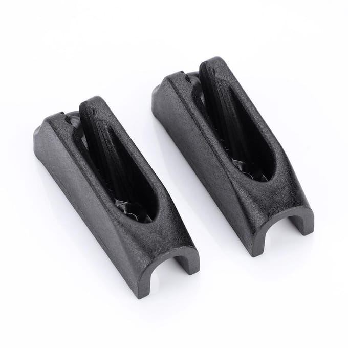 1 paire de boucles de corde de pont en plastique noir durable pour kayaks, canoës, bateaux à rames black