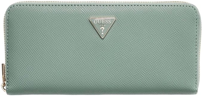 GUESS portemonnee Serenova SLG Large Zip Around Wallet Light Sage mintgroen