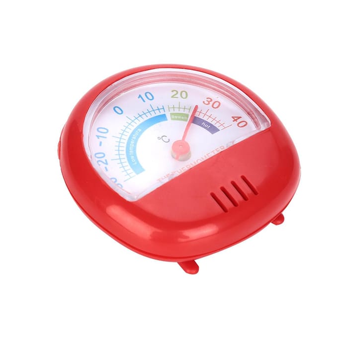 Koelkast Vriezer Thermometer Grote Wijzerplaat Thermometer(Mechanisch Rood) wit