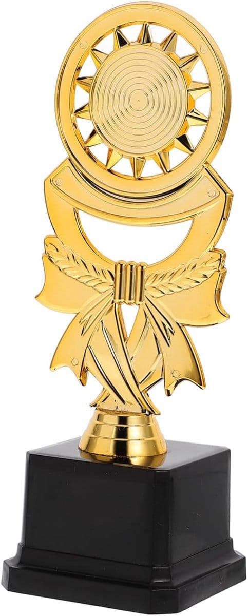 Competitie Trofee - Prijs Beker - Feest Viering - Glad Oppervlak - 21cm Hoogte - Goud