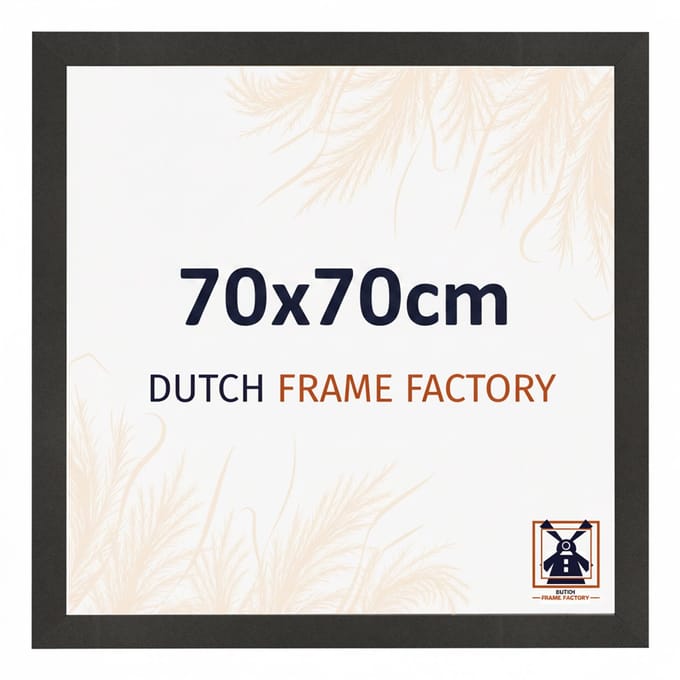 Fotolijst 70x70 cm - MDF - Zwart Mat - Benno