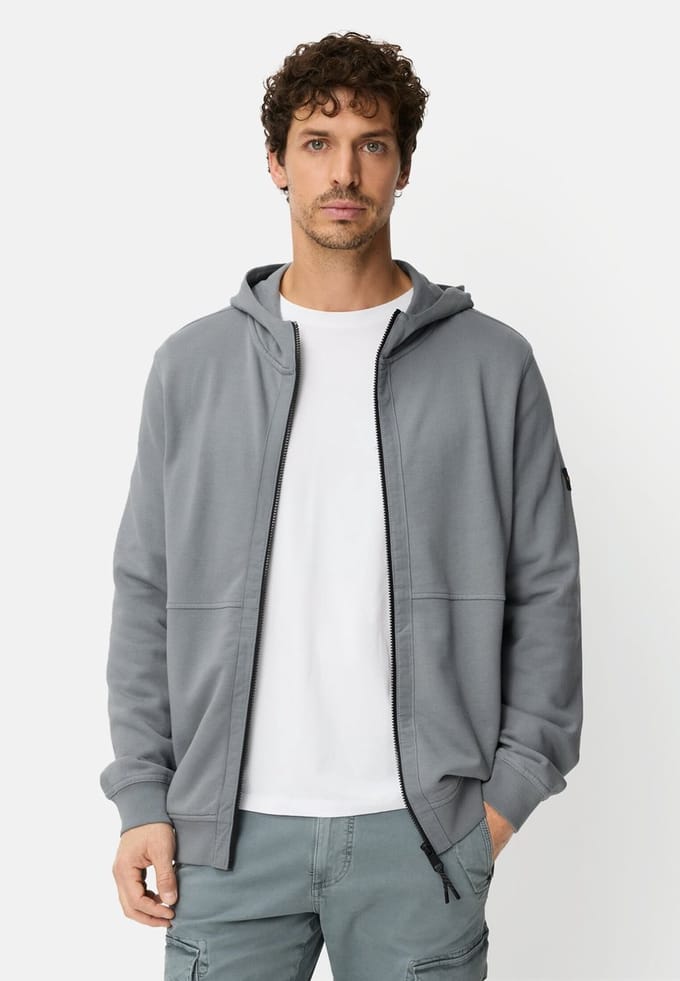 camel active Sweatjack with pockets - Maat menswear-XXL - Grijs