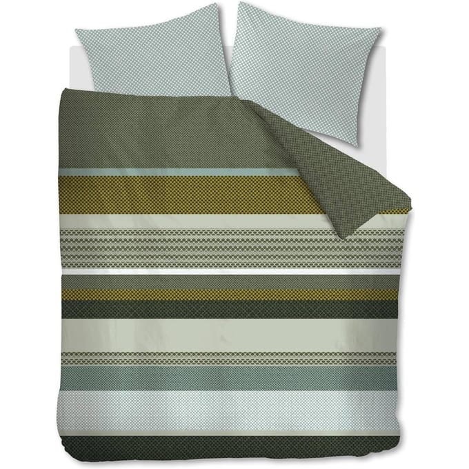 Beddinghouse Lennart dekbedovertrek - Lits-Jumeaux - 240x200/220 - Groen
