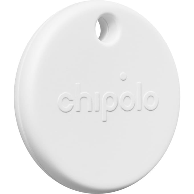 Chipolo POP - Bluetooth Tracker & KeyFinder - Werkt met Apple Find My & Android Find My Device - Tracker Apple iPhone & Android - 120 dB - Wit - 1 Pack