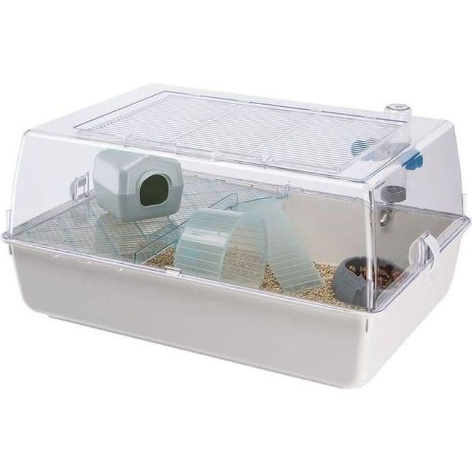 Cage pour hamster 55* 39* 27 cm - Mini Duna Blanche - FERPLAST