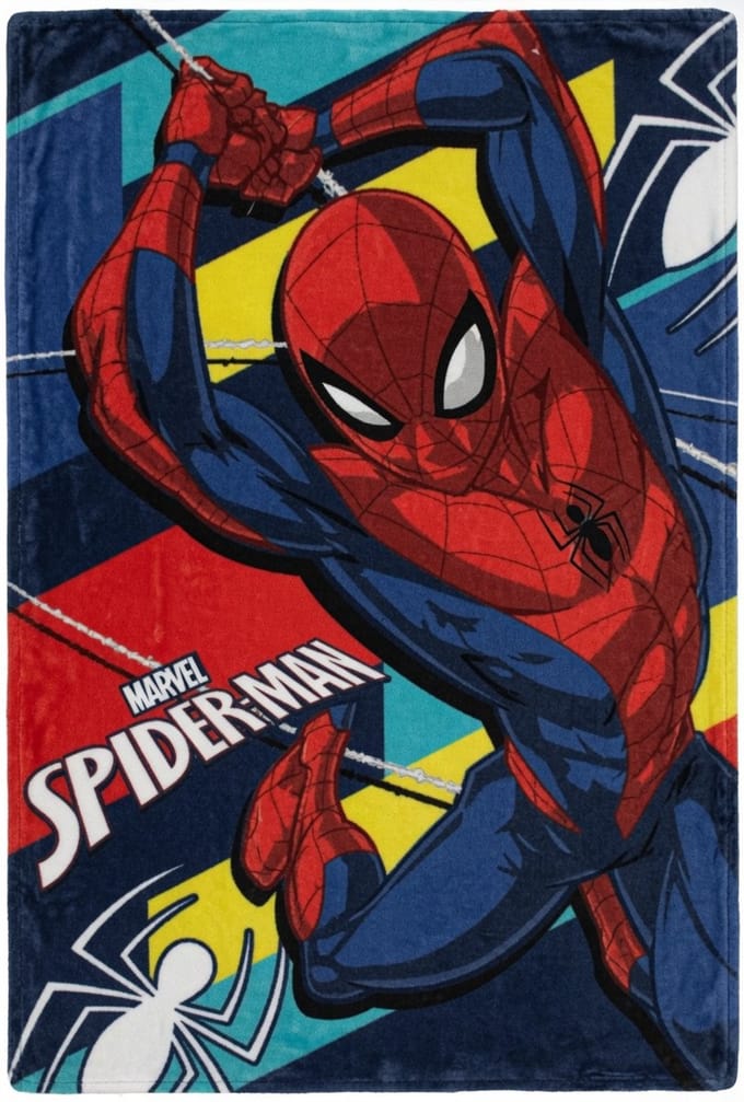 SPIDERMAN -Marvel Comics Fleece Plaid 100% Polyester - 100x150cm
