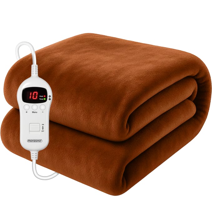 Monzana Elektrisch Deken - 10 Temperatuurstanden 180x130cm - Bruin