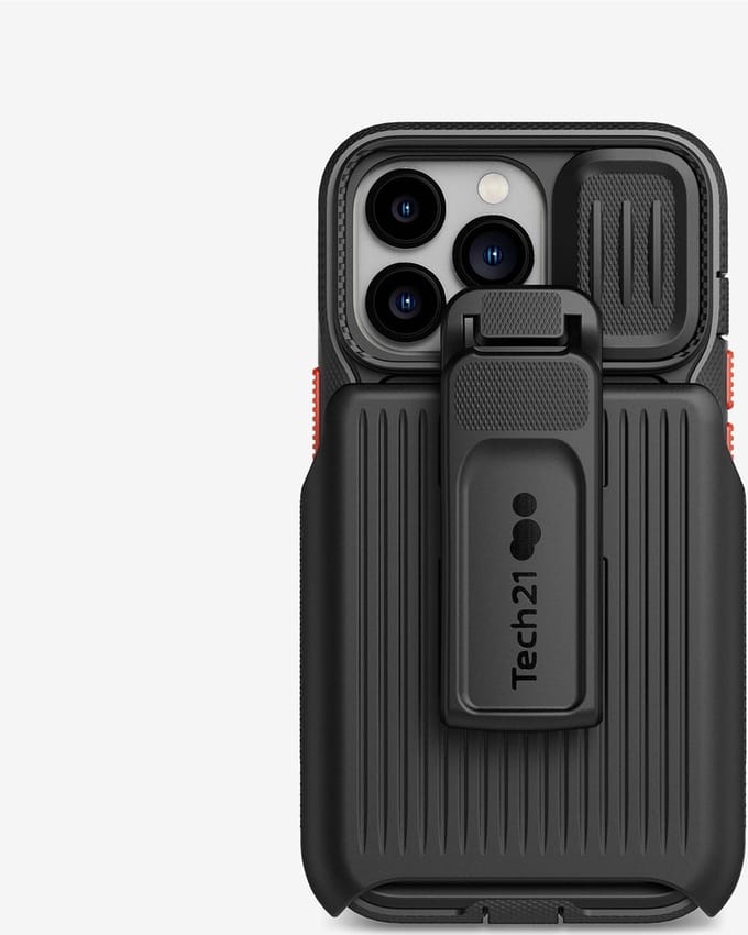 Tech21 Evo Max Backcover hoesje met Holster voor iPhone 13 Pro - Zwart