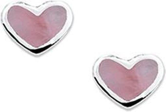 TFT Oorknoppen Hart Zilver Gerhodineerd Glanzend 5.5 mm x 6.8 mm
