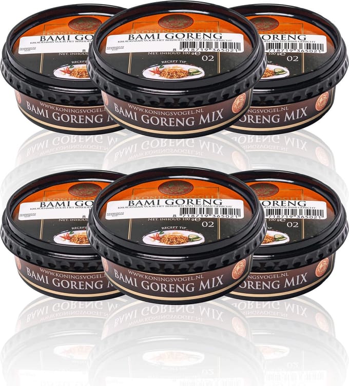 Koningsvogel® | 6 x 100gr Bami Goreng boemboe | kruidenmix | nr02