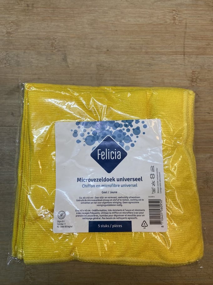 Felicia Microvezeldoek, geel - Pak 5 stuks
