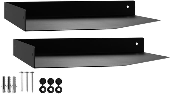 2 stuks Hoekwandplank HOVER-X 250x250x30mm zwart