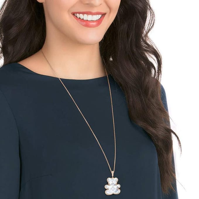 Collier Ours 3D Swarovski Collier Femme Blanc 5345685 Box (Random Color) white