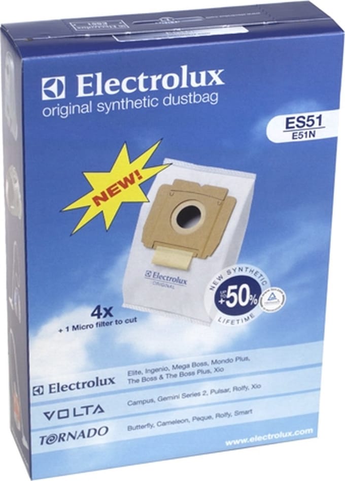 Electrolux - STOFZUIGERZAK -ES51-STOFZUIGERZAK-SYNTH. 4 STUKS + 1 MICRO FILTER - 9002565449