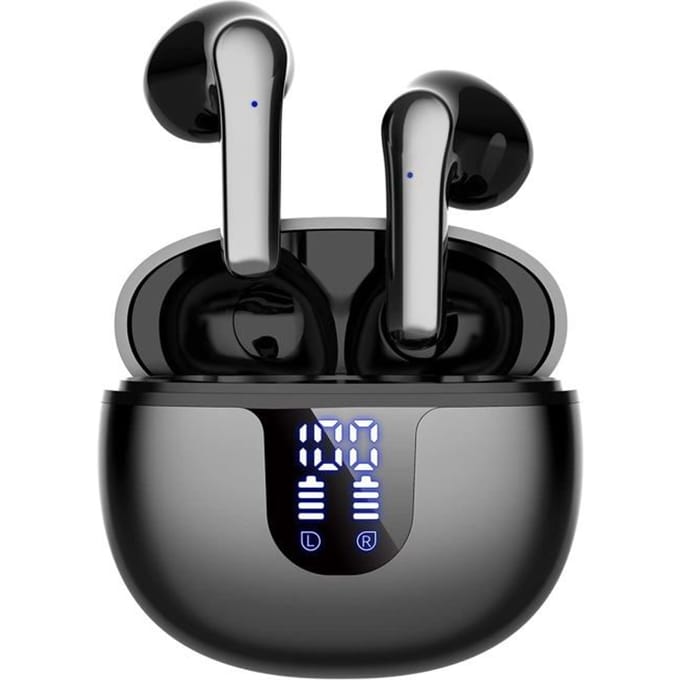 Écouteurs Bluetooth - OUTUOTWQ - Sans Fil 5.2 - Réduction de Bruit - Étanche - Noir noir