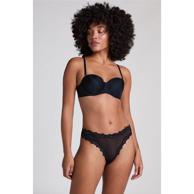 Hunkemöller Dames Lingerie String Hazel - Zwart - maat M