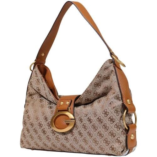 GUESS schoudertas Camden Shoulder Bag Latte Logo / Cognac bruine
