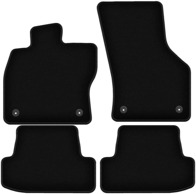 BASIC zwarte veloursmatten voor: Audi A3 8V hatchback 5-deurs, cabrio (2012-)