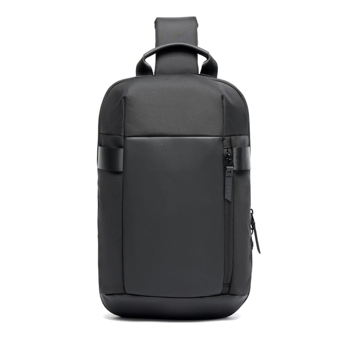 Functionele Fietsborsttas, Schoudertas, Heren Commuter Rugzak, Messenger Bag zwart