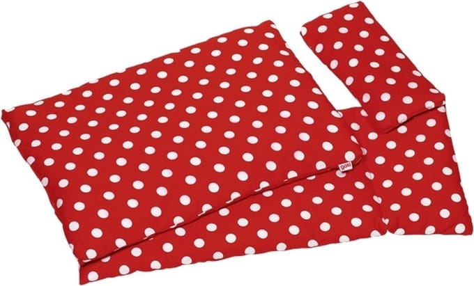 Goki Poppenbeddengoed - Rood met Witte Stippen
