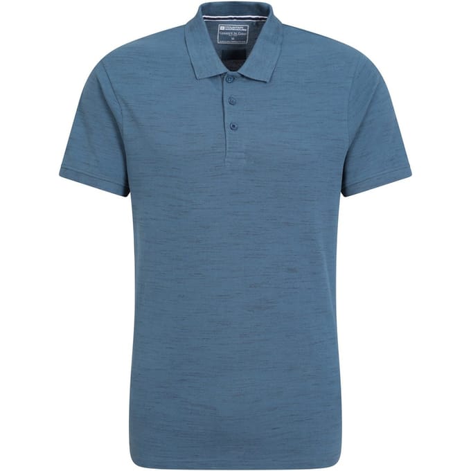 Mountain Warehouse Heren Dawnay Textured Pique Poloshirt (Blauw)