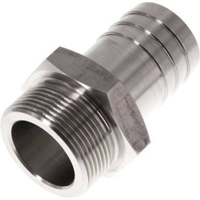 G 1 1/2'' Buitendraad x 38mm RVS Slangpilaar 40 Bar