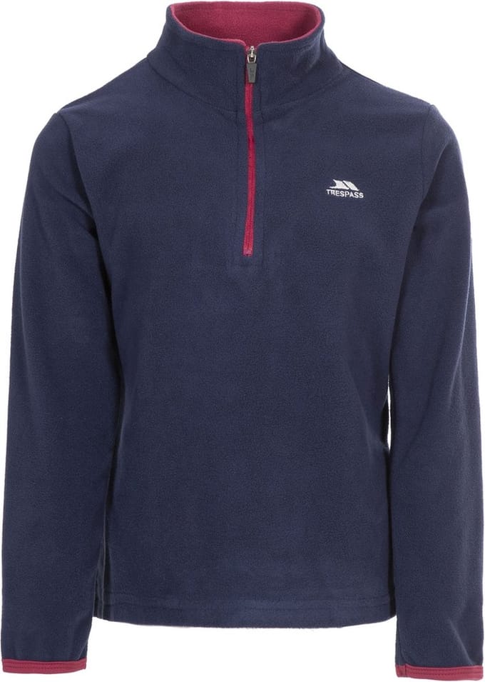 Trespass kinderfleecejas/fleecepullover Sybil-Girls Microfleece At100 Navy/Berry