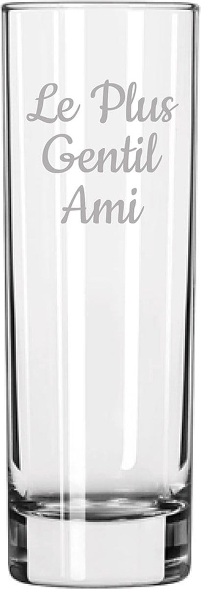 Longdrinkglas gegraveerd - 22cl - Le Plus Gentil Ami