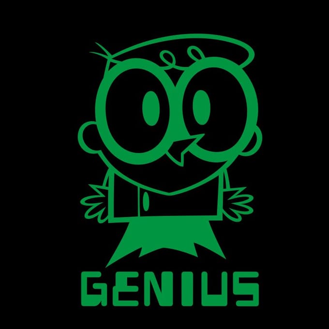Dexters Lab Green Genius Men's T-Shirt - Black - M