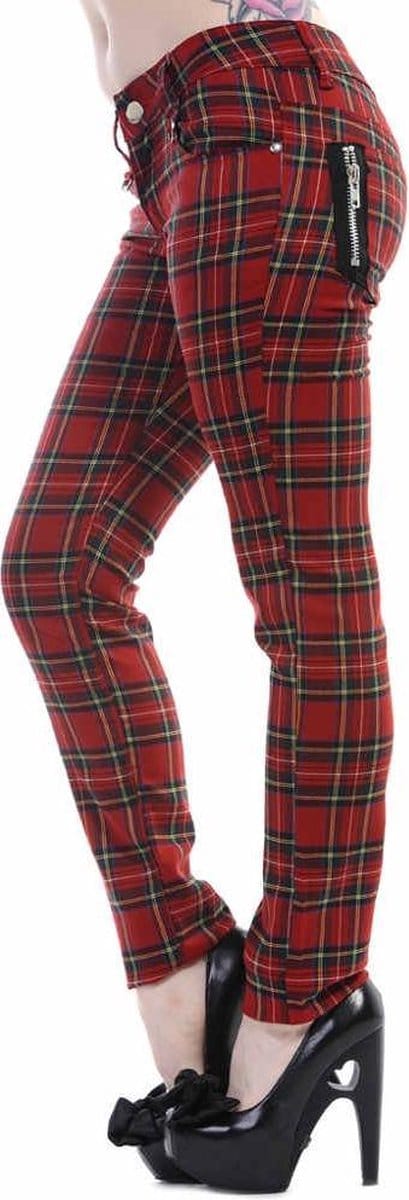 Banned - Forever Yours Skinny fit broek - L - Rood