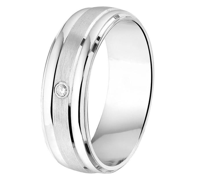 Gerhodineerd Zilver Ring A204 - 6 Mm Met Cz 1315452