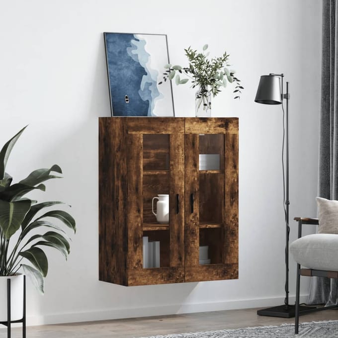vidaXL - Bovenkast - 69,5x34x90 - cm - gerookt - eikenkleurig