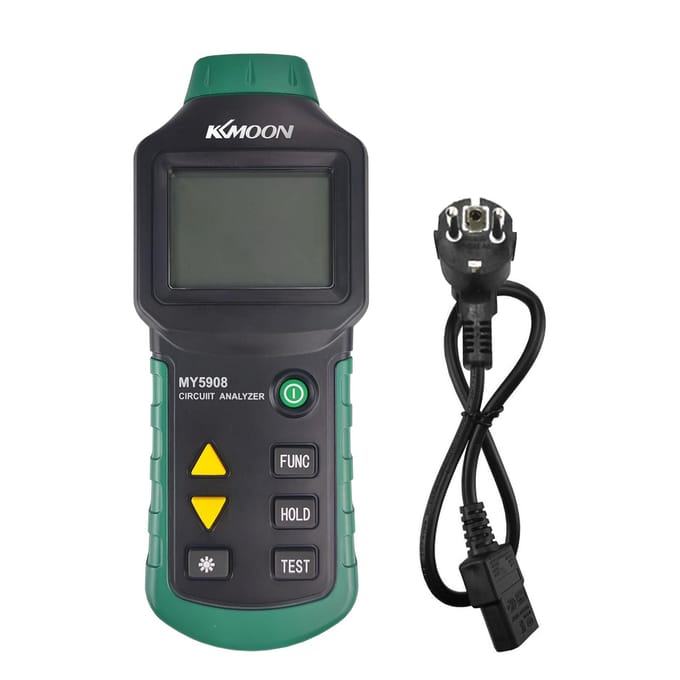 KKmoon MY5908 Digitale LCD Backlight Circuit Analyzer True RMS Wisselspanning RCD GFCI Elektrische tester US Plug