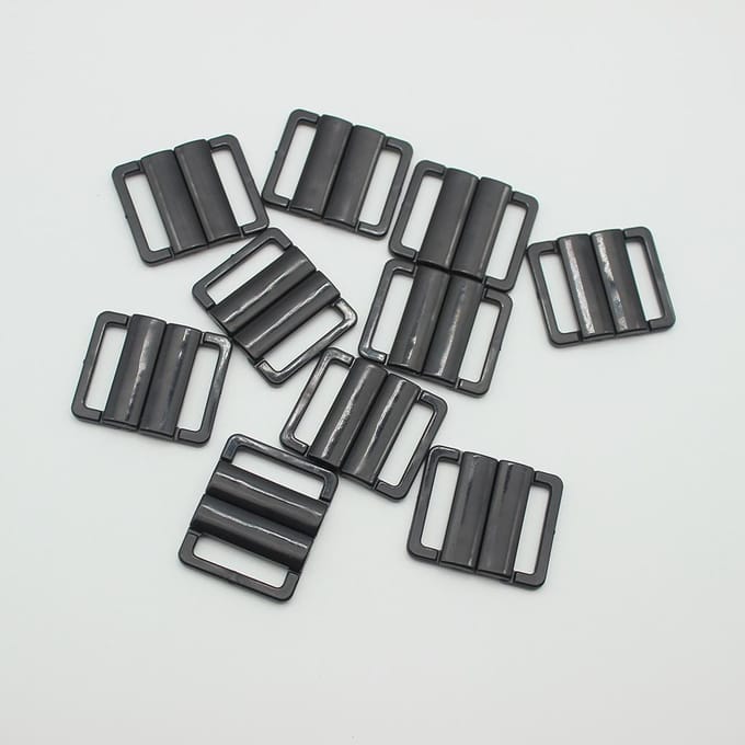 10 sets BH Clip Badmode Clickers Bikini Voorsluiting Gesp Clips 31 x 26mm zwart