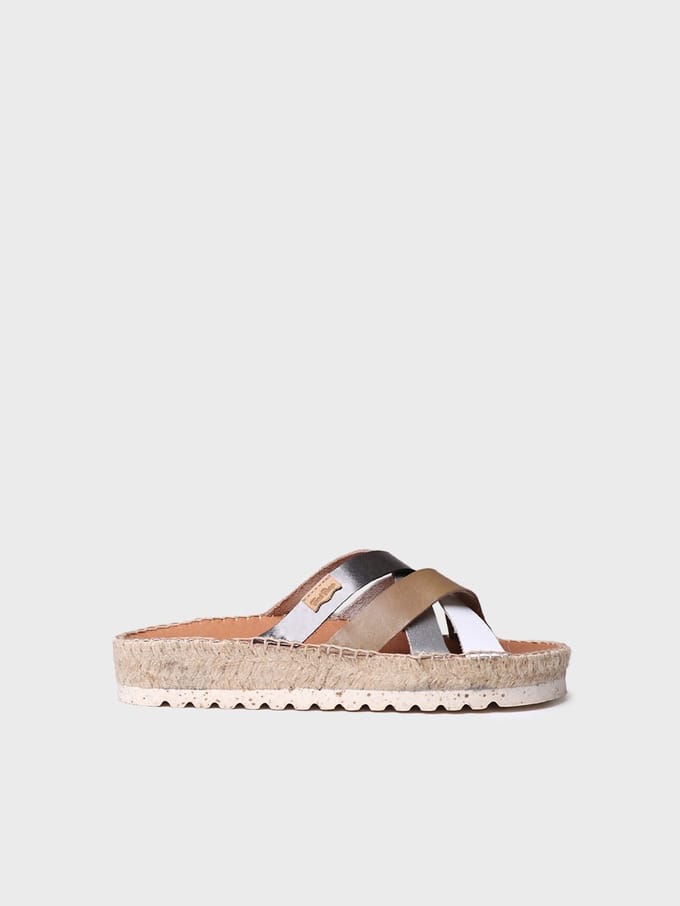 Damessandaal van leer in BIO-stijl | BIMBA