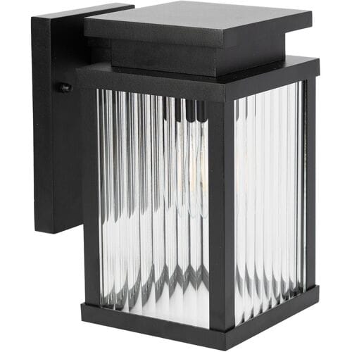 KS Verlichting buitenverlichting - Ripley Wandlamp - Medium - schermersensor - Modern - E27 - Zwart
