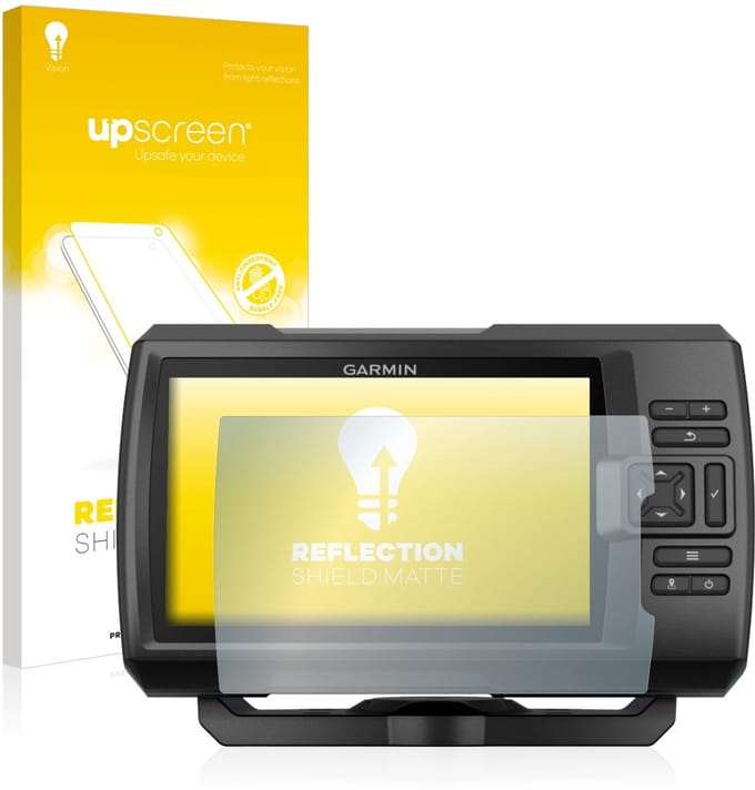 upscreen - Screenprotector voor Garmin Striker Plus 5cv - Folie Beschermfolie anti glare matte