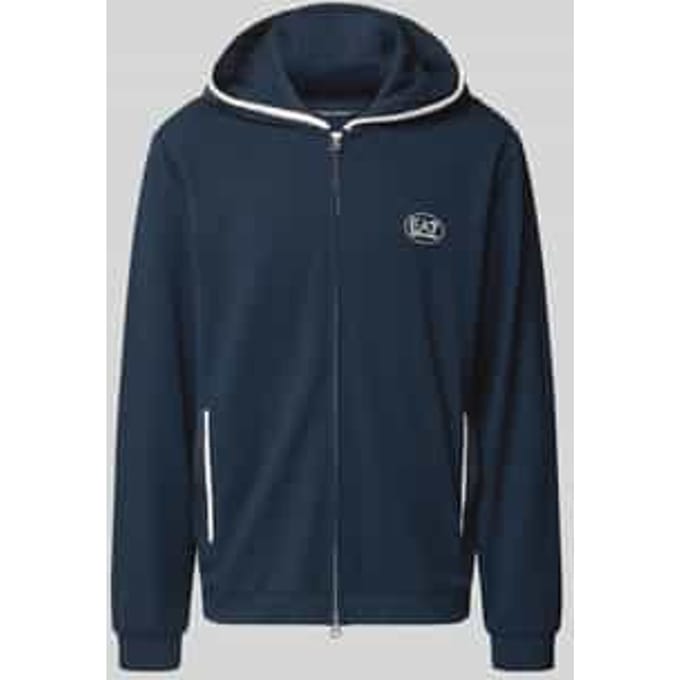 Sweatjack met logo en tweewegritssluiting