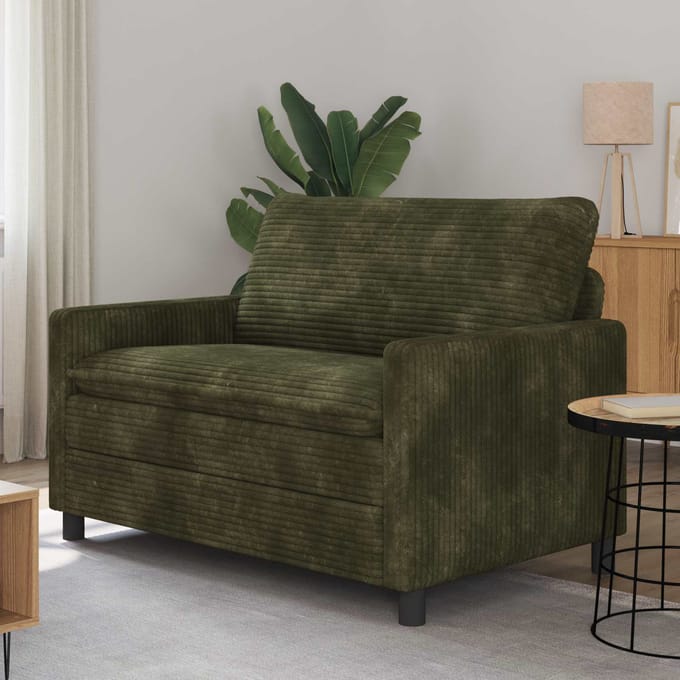 vidaXL - Bank - Groen - 126 - x - 81 - x - 87,5 - cm - Polyester