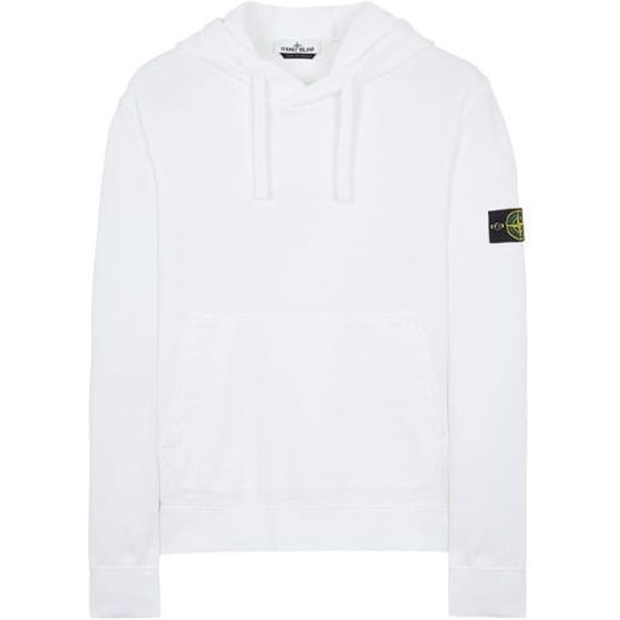 Stone Island Automne Sweat à Capuche Uni Hommes sweats à capuche Blanc 761564151-V0001 S white