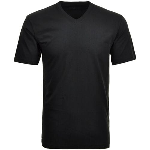 Ragman T-Shirt Uni V-Neck Single Jersey 2Pack Zwart / male